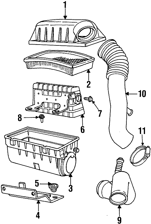 8ENGINE / TRANSAXLE. air intake.https://images.simplepart.com/images/parts/motor/fullsize/PL95240.png