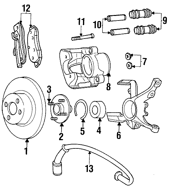 9FRONT SUSPENSION. BRAKE COMPONENTS.https://images.simplepart.com/images/parts/motor/fullsize/PL95320.png