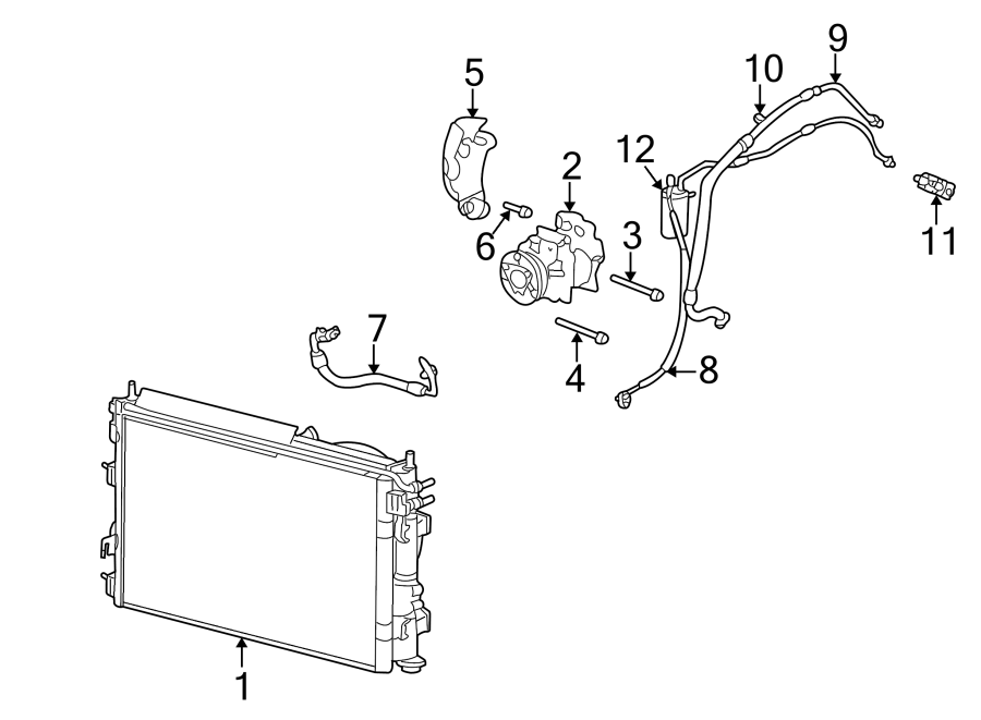 AIR CONDITIONER & HEATER. COMPRESSOR & LINES. CONDENSER.