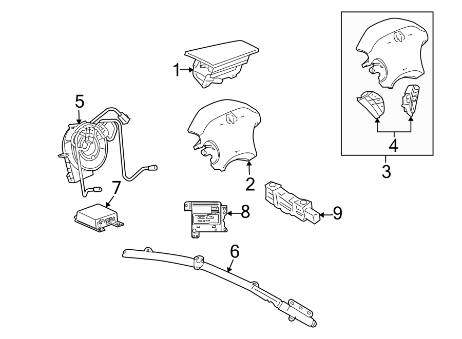 9Restraint systems. Air bag components.https://images.simplepart.com/images/parts/motor/fullsize/PM01340.png