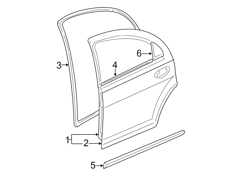 1REAR DOOR. DOOR & COMPONENTS. EXTERIOR TRIM.https://images.simplepart.com/images/parts/motor/fullsize/PM01440.png