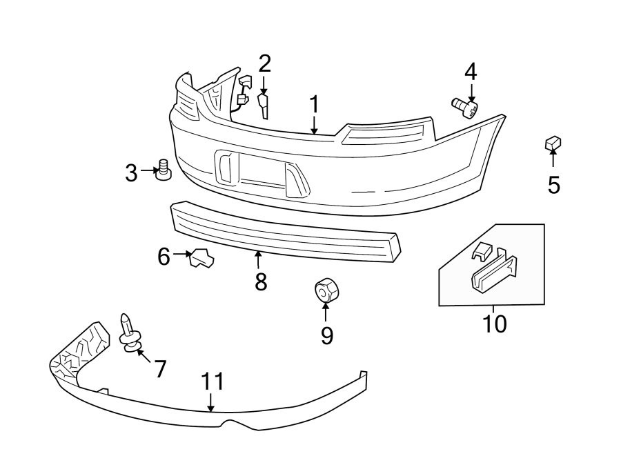 REAR BUMPER. BUMPER & COMPONENTS. Diagram