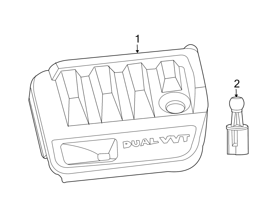 Diagram ENGINE / TRANSAXLE. ENGINE APPEARANCE COVER. for your 2010 Dodge Grand Caravan   