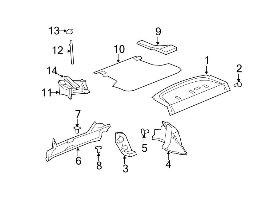 Diagram REAR BODY & FLOOR. INTERIOR TRIM. for your Dodge Avenger  