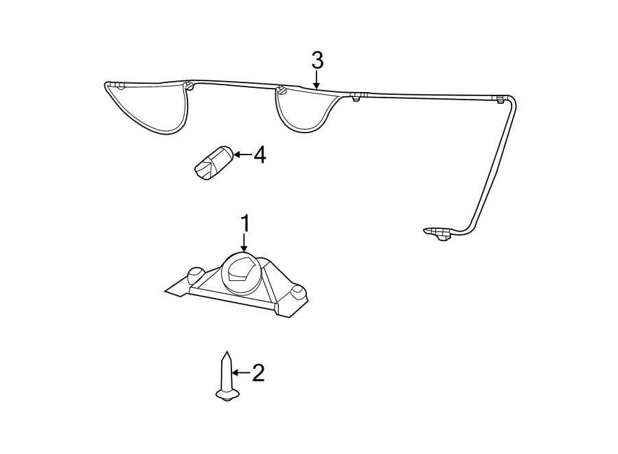 Diagram REAR LAMPS. LICENSE LAMPS. for your 2020 Jeep Grand Cherokee 3.6L Pentastar V6 FLEX A/T AWD High Altitude Sport Utility 