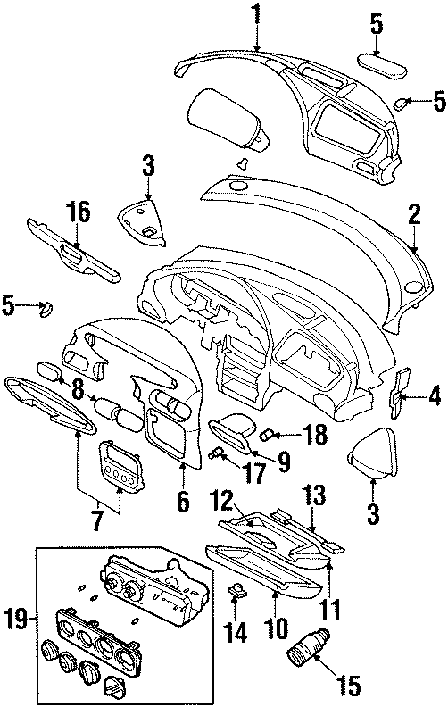 INSTRUMENT PANEL. Diagram