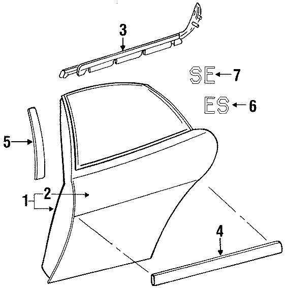 7REAR DOOR. DOOR & COMPONENTS. EXTERIOR TRIM.https://images.simplepart.com/images/parts/motor/fullsize/PM95520.png