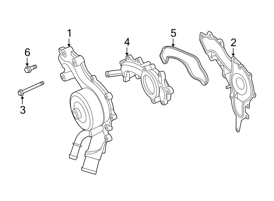 Diagram WATER PUMP. for your 2015 Ram ProMaster 3500 3.0L EcoDiesel DIESEL M/T Base Cutaway Van 