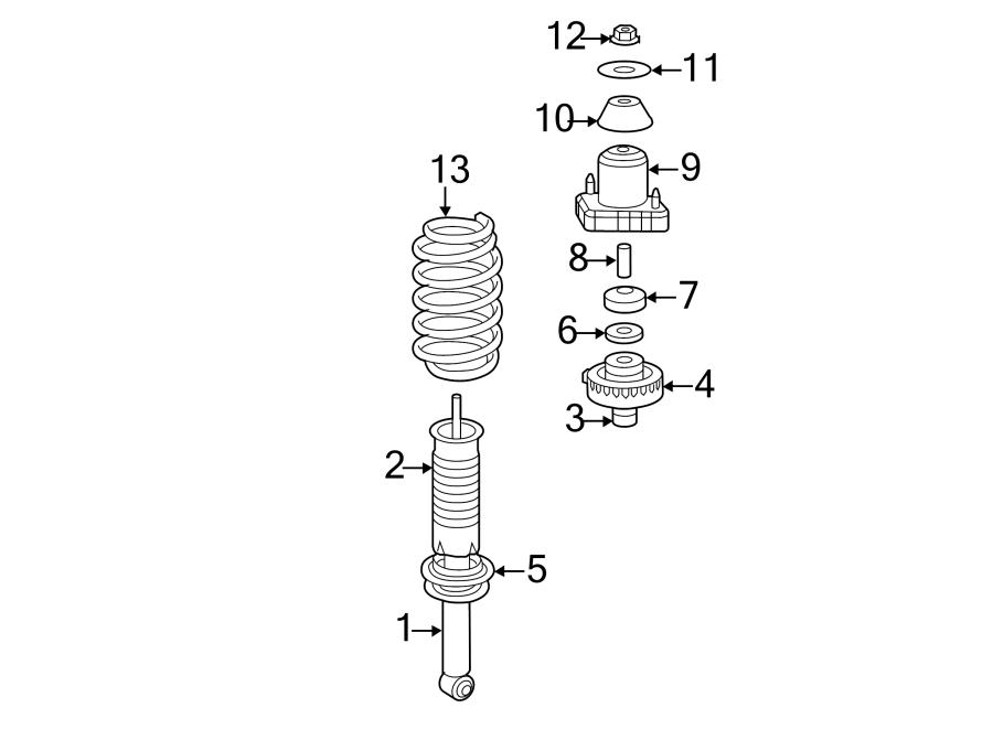 Diagram REAR SUSPENSION. SHOCKS & COMPONENTS. for your Chrysler 200  