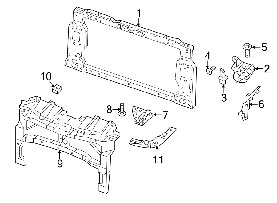 Diagram RADIATOR SUPPORT. for your 2014 Chrysler 200   