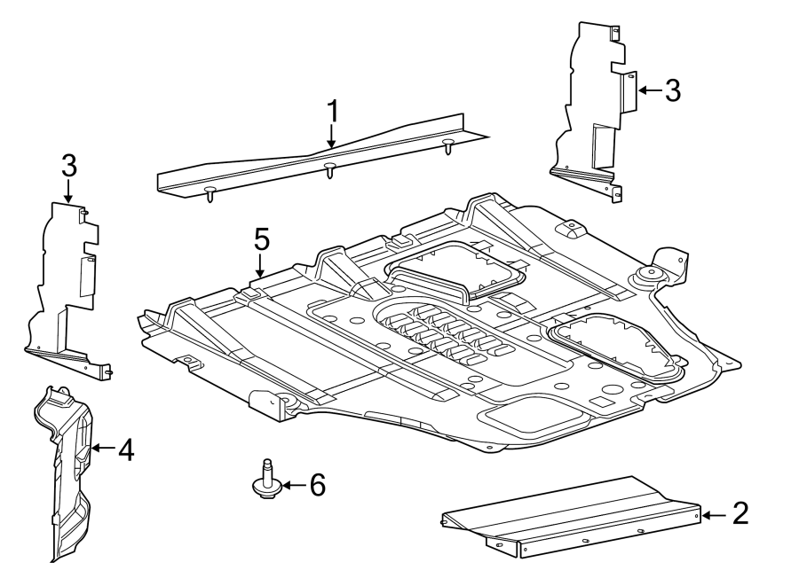 Diagram RADIATOR SUPPORT. SPLASH SHIELDS. for your 2016 Chrysler 200 Limited Sedan  