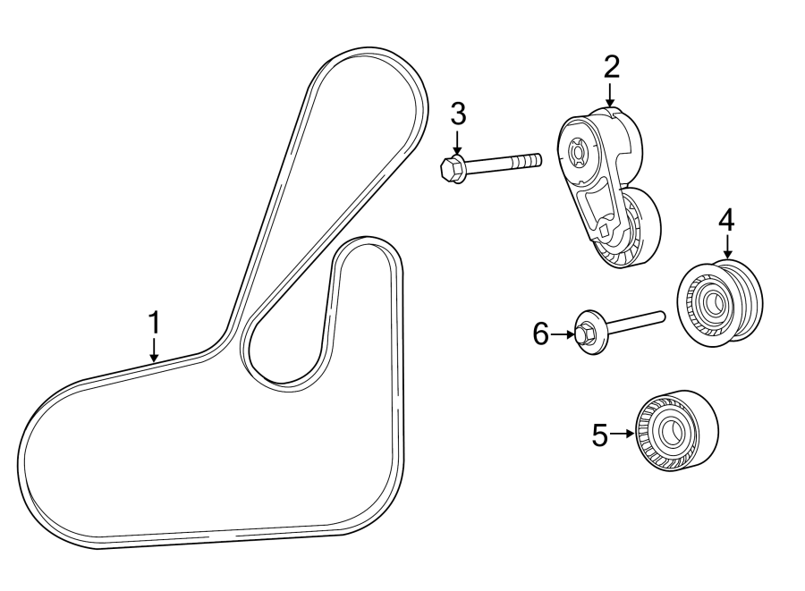 Diagram BELTS & PULLEYS. for your 2016 Jeep Wrangler   