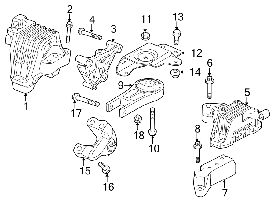 Diagram ENGINE & TRANS MOUNTING. for your Ram ProMaster 3500  