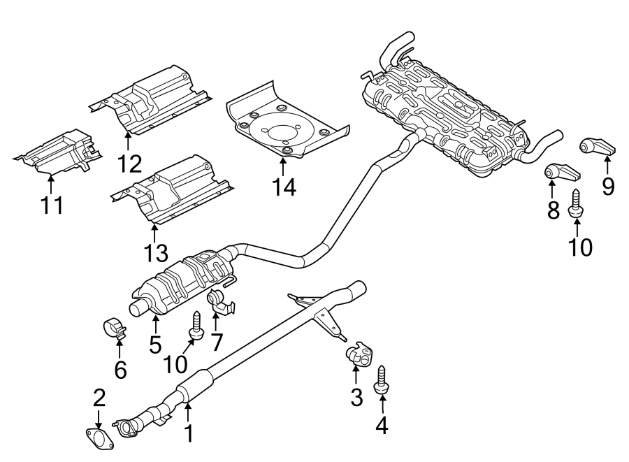 EXHAUST SYSTEM. EXHAUST COMPONENTS.