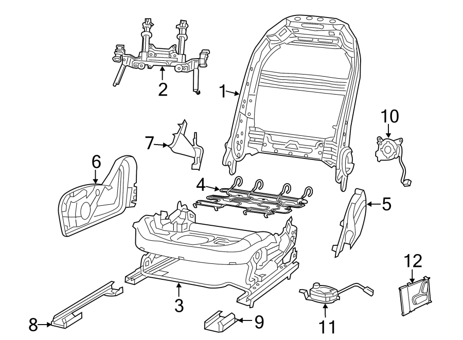 Diagram SEATS & TRACKS. TRACKS & COMPONENTS. for your 2017 Chrysler 200 C Sedan 2.4L MultiAir 2 A/T AWD 