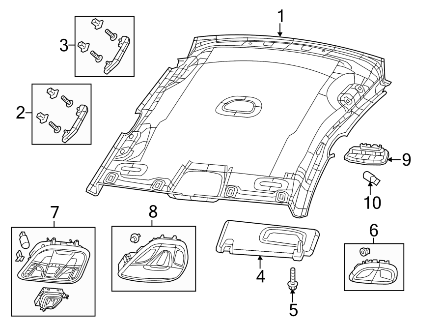 Diagram INTERIOR TRIM. for your 2016 Chrysler 200 S Sedan 2.4L MultiAir 2 PZEV A/T AWD 