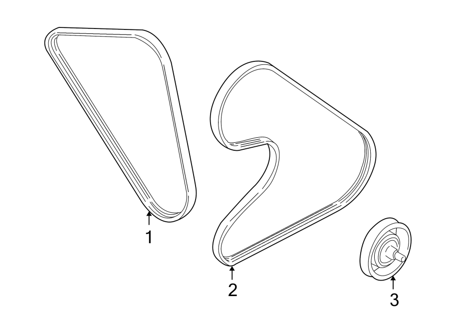 Diagram BELTS & PULLEYS. for your Chrysler 300M  