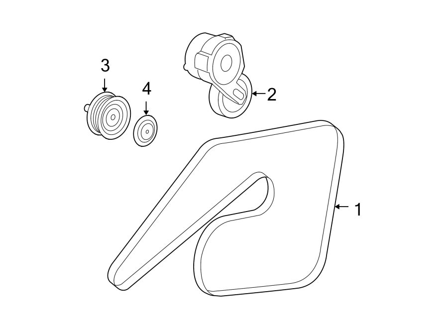 Diagram BELTS & PULLEYS. for your 2016 Jeep Wrangler   