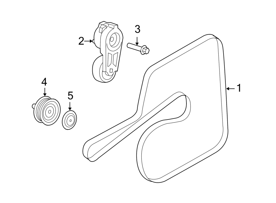 Diagram BELTS & PULLEYS. for your 2016 Jeep Wrangler   