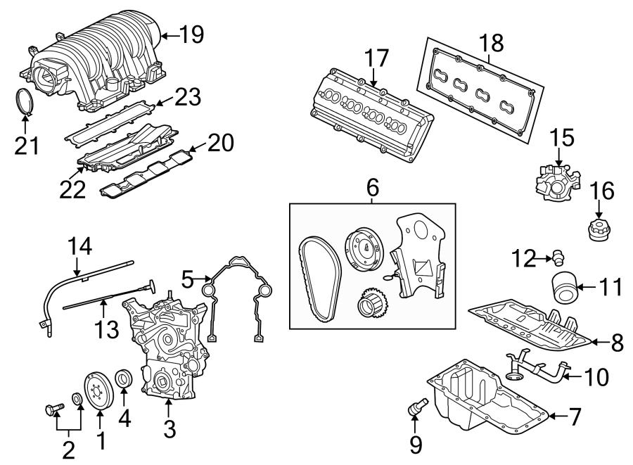 Diagram ENGINE PARTS. for your 2017 Ram ProMaster 3500   