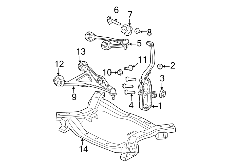 Diagram FRONT SUSPENSION. SUSPENSION COMPONENTS. for your Dodge Challenger  