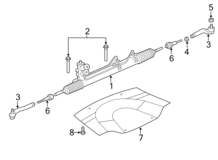 Diagram STEERING GEAR & LINKAGE. for your 2011 Chrysler 200   