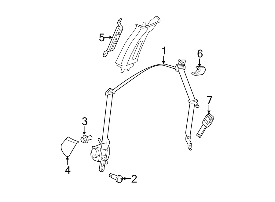 RESTRAINT SYSTEMS. FRONT SEAT BELTS. Diagram