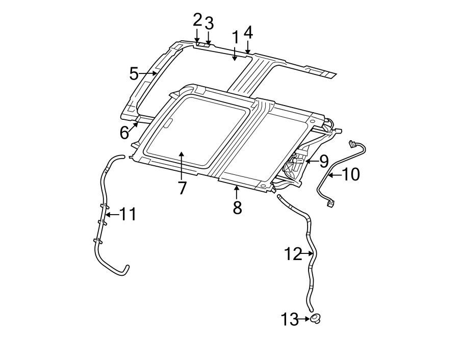 Diagram SUNROOF. for your 2002 Chrysler 300M   