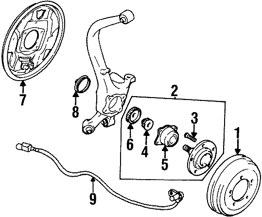 REAR SUSPENSION. BRAKE COMPONENTS.