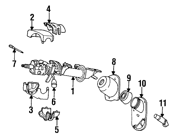 9HOUSING & COMPONENTS. SHAFT & INTERNAL COMPONENTS. SHROUD. STEERING COLUMN ASSEMBLY. SWITCHES & LEVERS.https://images.simplepart.com/images/parts/motor/fullsize/RA90100.png