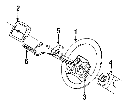 Diagram STEERING WHEEL & TRIM. for your Chrysler Imperial  