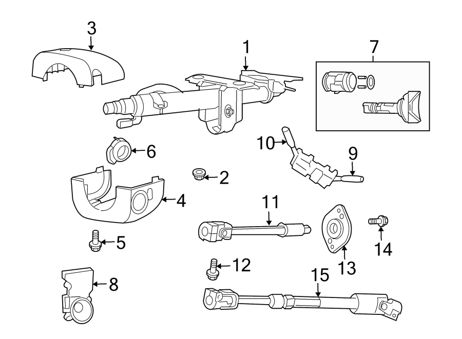 12SHAFT & INTERNAL COMPONENTS. SHROUD. STEERING COLUMN ASSEMBLY. SWITCHES & LEVERS.https://images.simplepart.com/images/parts/motor/fullsize/RT03180.png