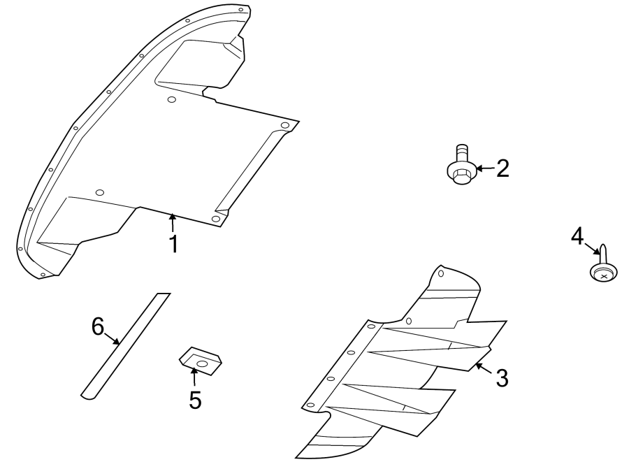 Diagram SPLASH SHIELDS. for your 2014 Chrysler 200   