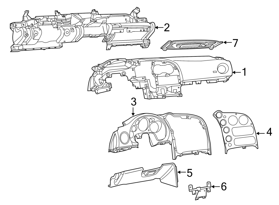 INSTRUMENT PANEL COMPONENTS.