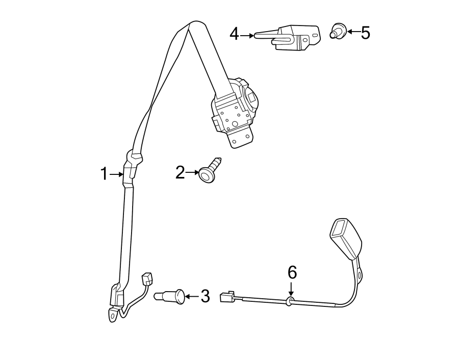 RESTRAINT SYSTEMS. FRONT SEAT BELTS. Diagram