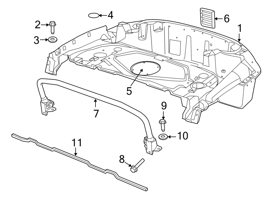 Diagram REAR BODY & FLOOR. FLOOR & RAILS. for your 2018 Jeep Grand Cherokee 3.0L EcoDiesel V6 DIESEL A/T AWD Limited Sport Utility 