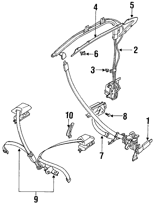 3RESTRAINT SYSTEMS. FRONT SEAT BELTS. REAR SEAT BELTS.https://images.simplepart.com/images/parts/motor/fullsize/SD90212.png