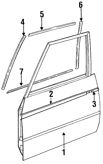 5FRONT DOOR. DOOR & COMPONENTS. EXTERIOR TRIM.https://images.simplepart.com/images/parts/motor/fullsize/SF5120.png