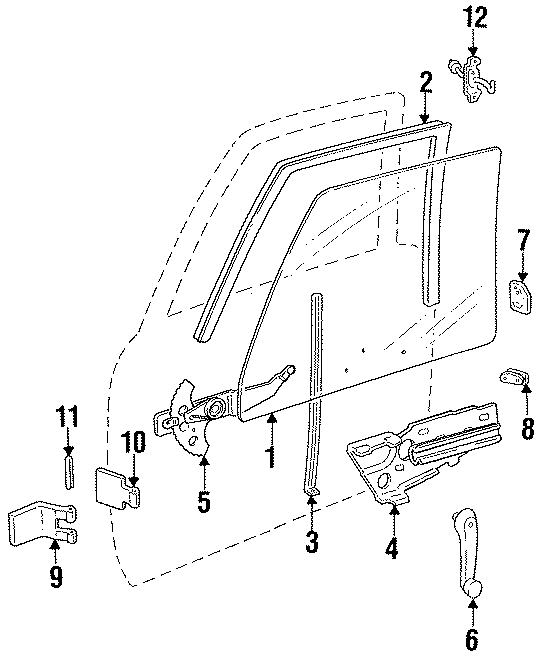 11FRONT DOOR. GLASS & HARDWARE.https://images.simplepart.com/images/parts/motor/fullsize/SF5125.png