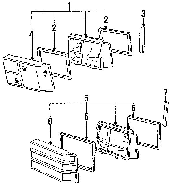 Diagram REAR LAMPS. TAIL LAMPS. for your Jeep