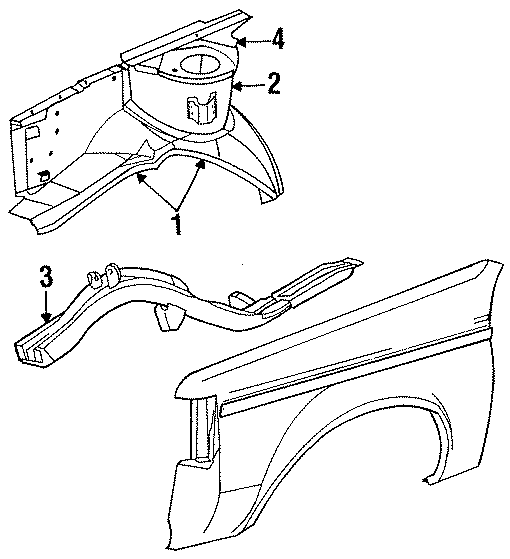 FENDER. STRUCTURAL COMPONENTS & RAILS.