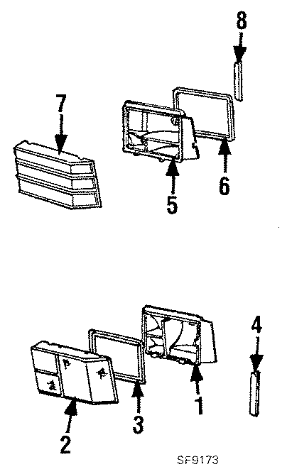 Diagram REAR BODY & LAMPS. TAIL LAMPS. for your Jeep