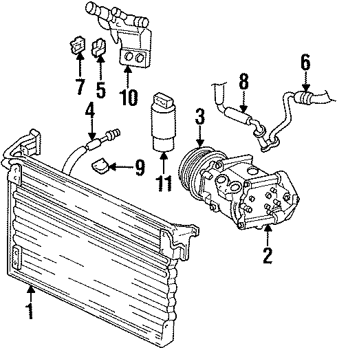 7AIR CONDITIONER & HEATER. COMPRESSOR & LINES. CONDENSER.https://images.simplepart.com/images/parts/motor/fullsize/SM96040.png