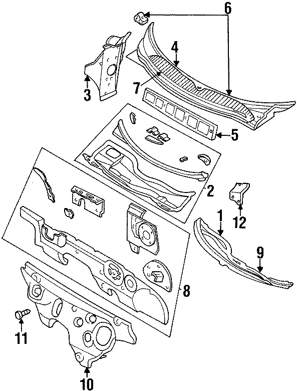 5cowl grille panel. dash panel. hood panel. lower. outer. upper cowl panel. wiper module.https://images.simplepart.com/images/parts/motor/fullsize/SM96160.png