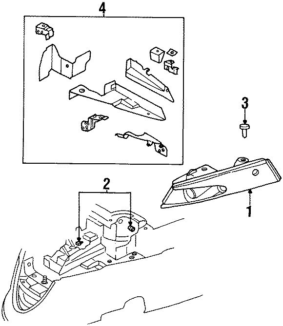 FRONT LAMPS. HEADLAMP COMPONENTS.