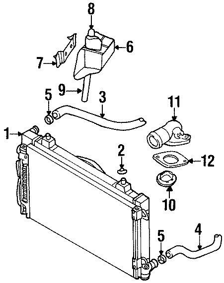 Diagram RADIATOR & COMPONENTS. for your 2017 Ram ProMaster 3500   