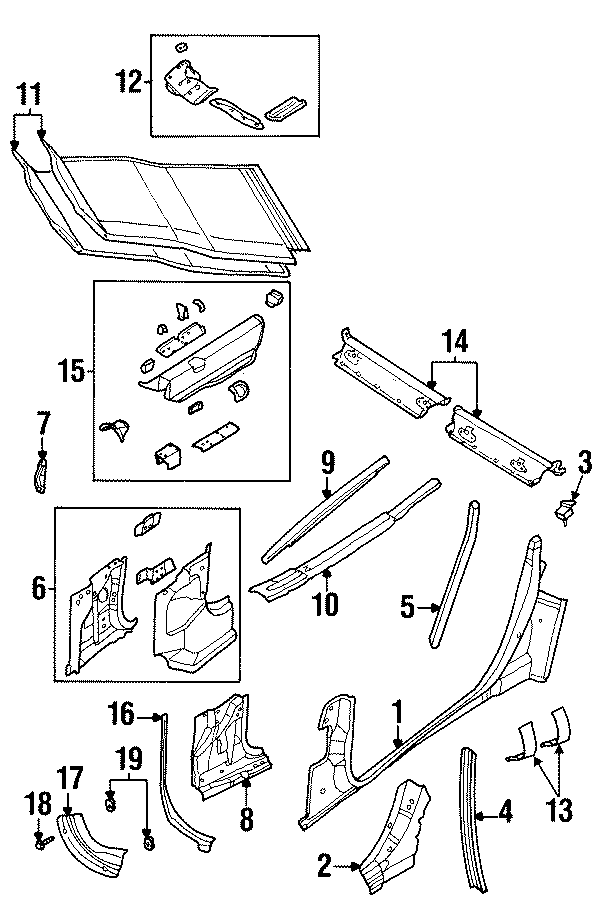 16PILLARS. ROCKER & FLOOR. HINGE PILLAR. INTERIOR TRIM. UNISIDE.https://images.simplepart.com/images/parts/motor/fullsize/ST97305.png