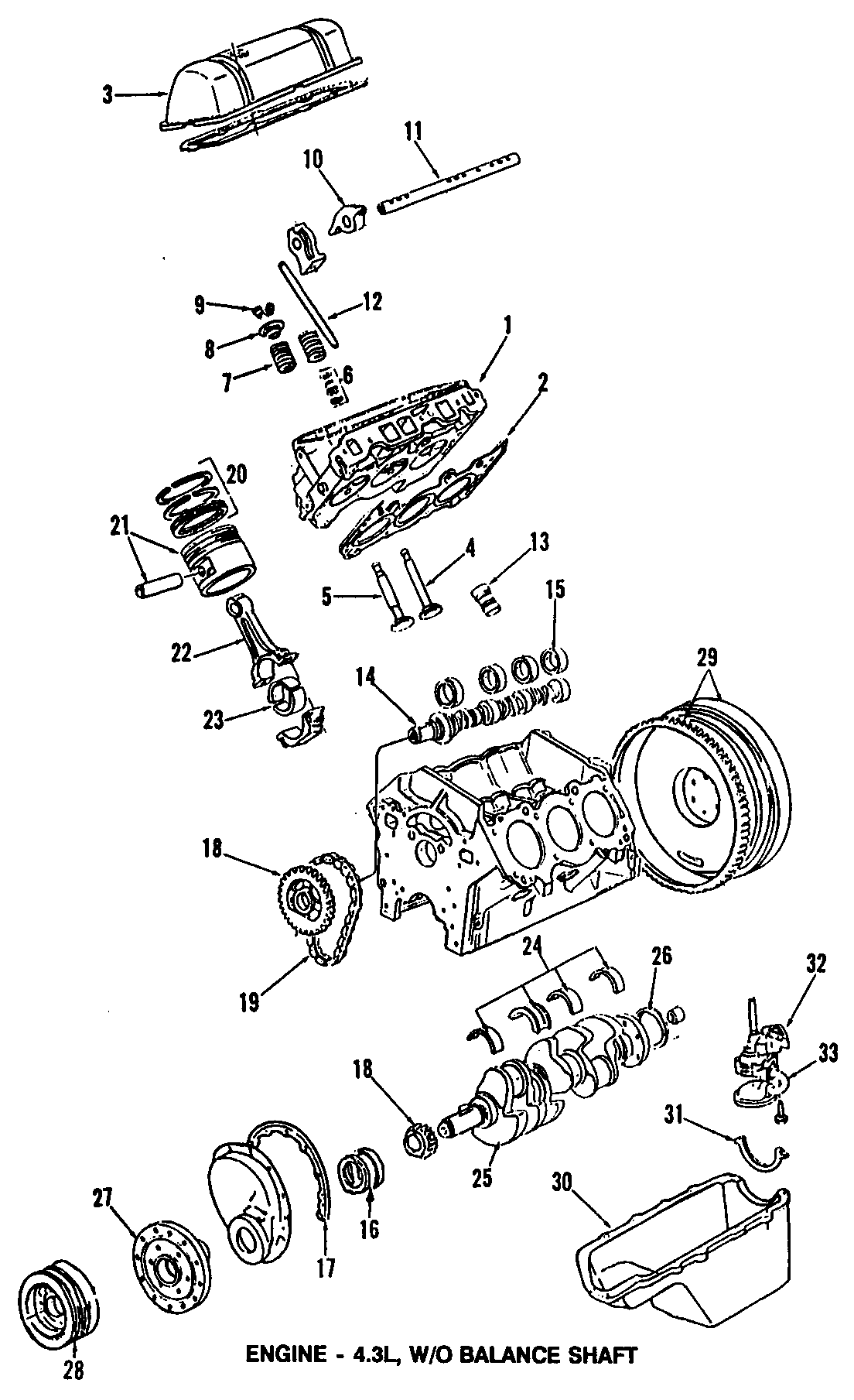 Diagram CAMSHAFT & TIMING. CRANKSHAFT & BEARINGS. CYLINDER HEAD & VALVES. LUBRICATION. MOUNTS. PISTONS. RINGS & BEARINGS. for your 2003 GMC Sonoma SL Standard Cab Pickup Stepside 2.2L Vortec A/T RWD 