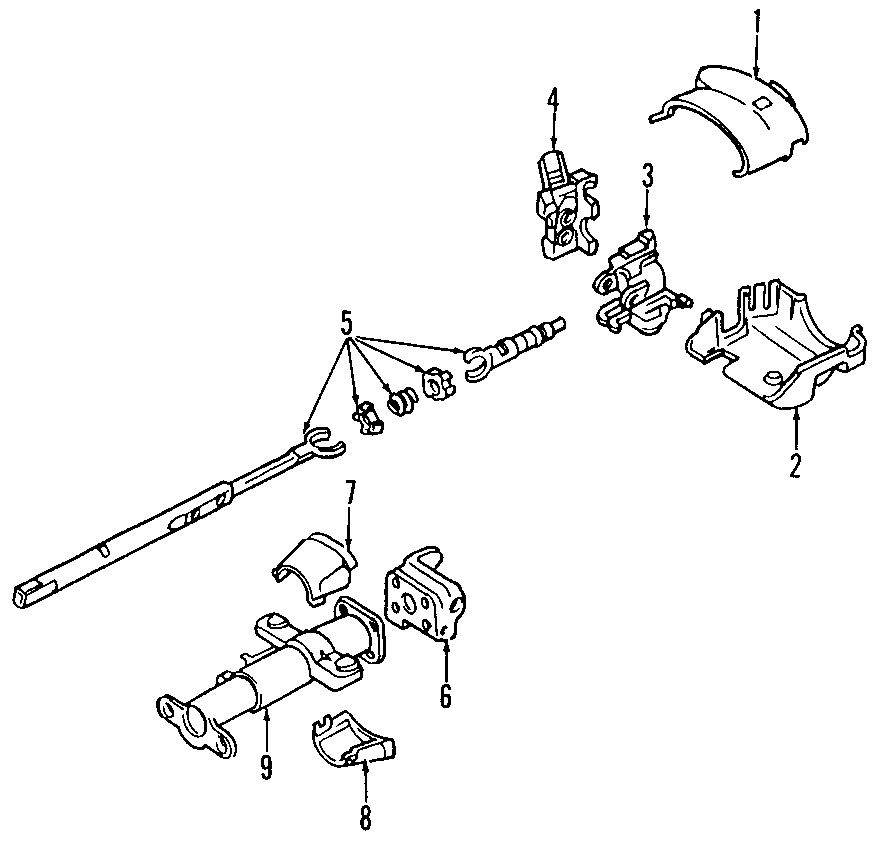 Diagram STEERING COLUMN. STEERING WHEEL. for your 2023 Chevrolet Corvette   