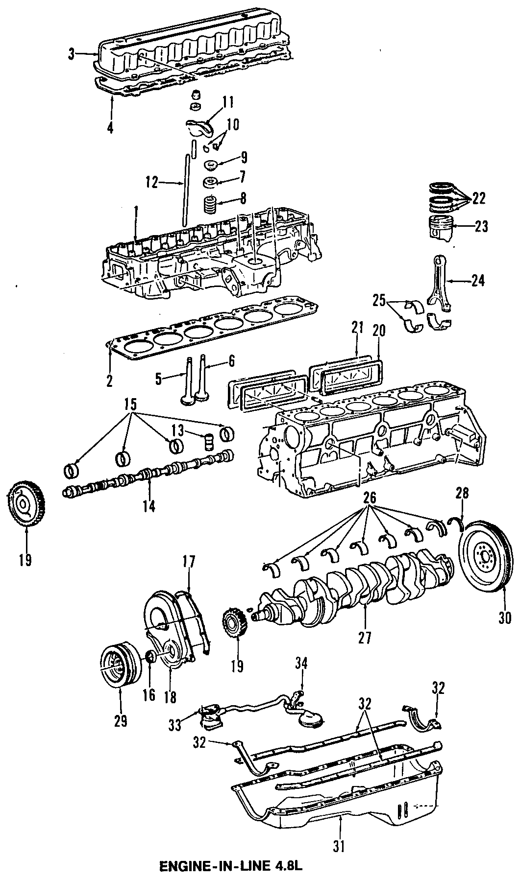 33CAMSHAFT & TIMING. CRANKSHAFT & BEARINGS. CYLINDER HEAD & VALVES. LUBRICATION. MOUNTS. PISTONS. RINGS & BEARINGS.https://images.simplepart.com/images/parts/motor/fullsize/T004080.png